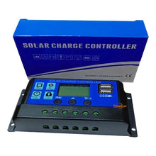 Cargar imagen en el visor de la galería, Regulador De Carga Solar Digital 12v 24v 50a 2usb
