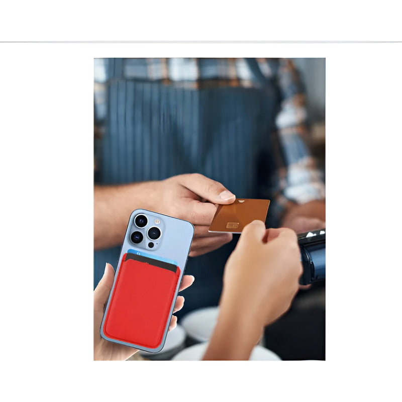 Tarjetero Magnético Magsafe Rojo Billetera