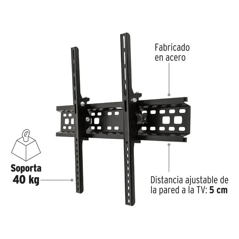 Soporte Tv Vesa Led Pared Fijo 32 A 70 Pulgadas Resiste 40kg Negro