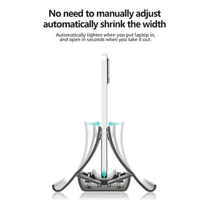 Soporte Vertical Inducción De Gravedad Para Macbook Portátil Negro