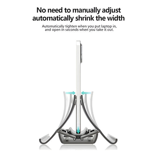 Soporte Vertical Inducción De Gravedad Para Macbook Portátil Negro