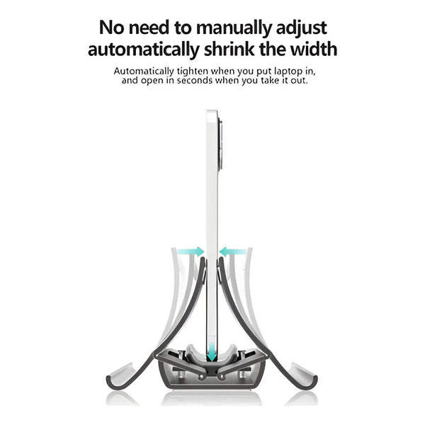 Soporte Vertical Inducción De Gravedad Para Macbook Portátil Negro