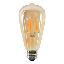 Cargar imagen en el visor de la galería, Pack De 6 Ampolletas Vintage Led Edison Filamento E27 6w Blanco Cálido
