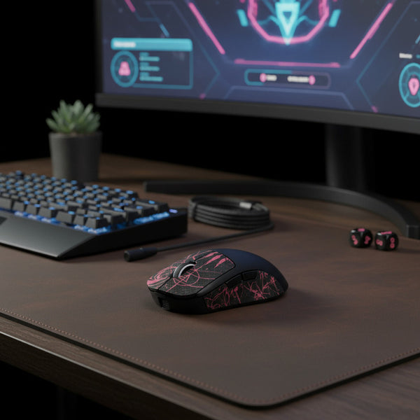 Bt.l Grips Deslizantes Para Mouse Logitech G Pro Wireless Negro/fucsia