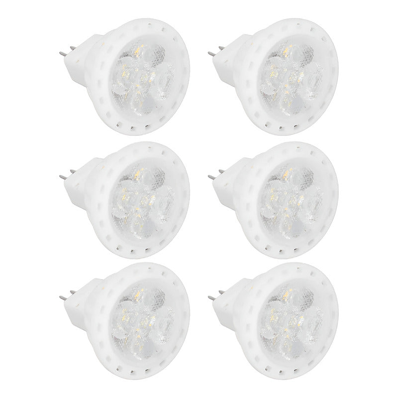 Pack 6 Ampolletas Gu5.3 (mr16) Blanco Cálido