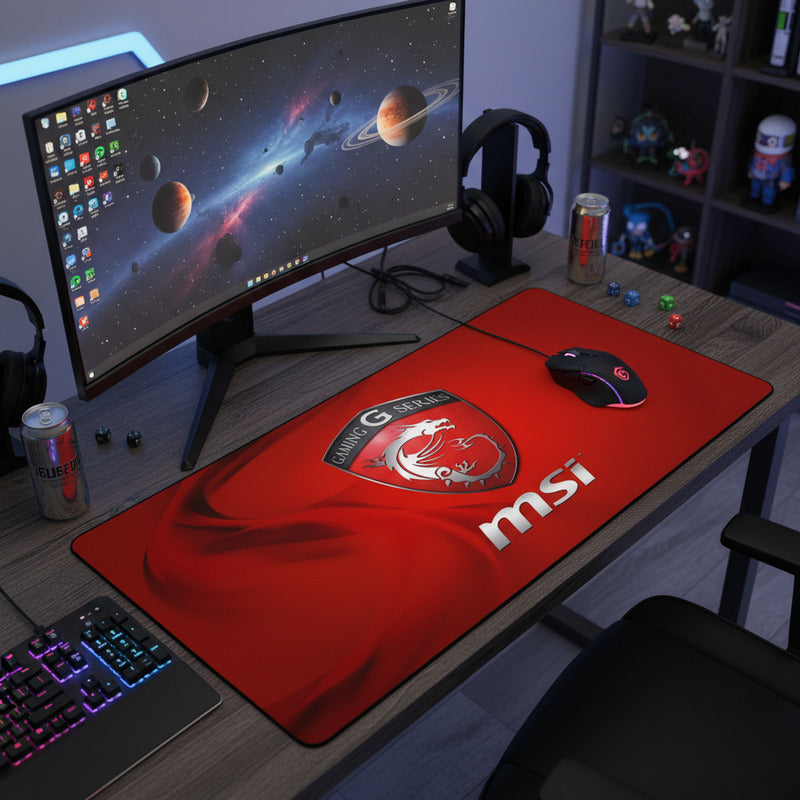 Mouse Pad Msi Red Dragon Gaming 68x30cm Rojo Msi