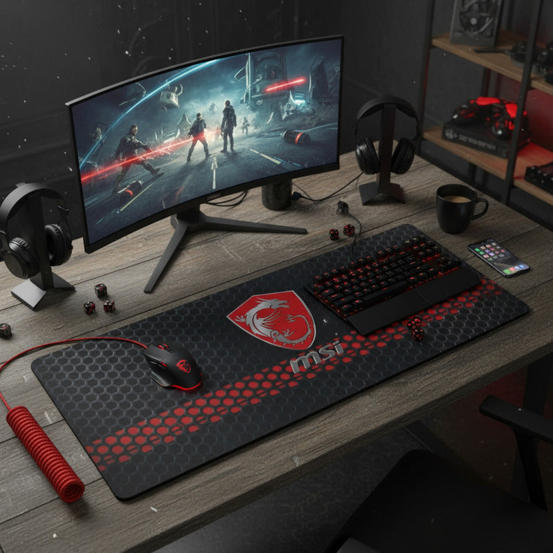 Mouse Pads Gamer Msi Antideslizante Negro Msi Msi