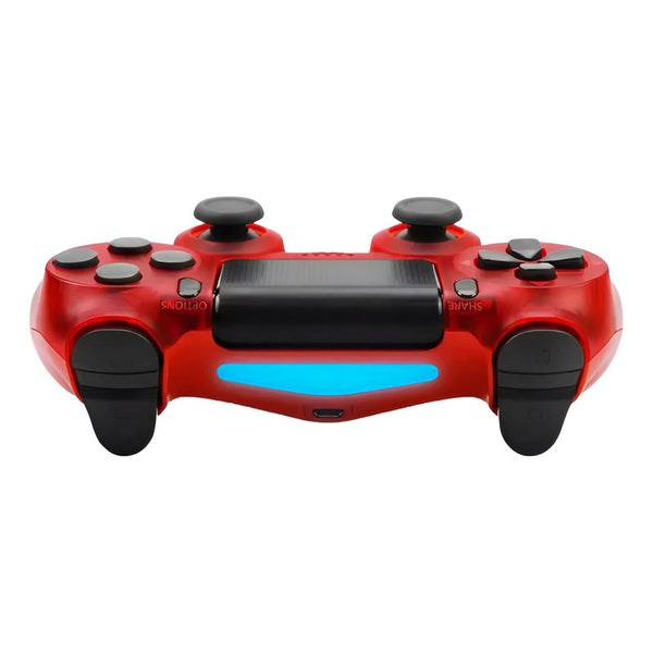 Joystick Inalámbrico Compatible Con Ps4 Doubleshock Transparente Rojo