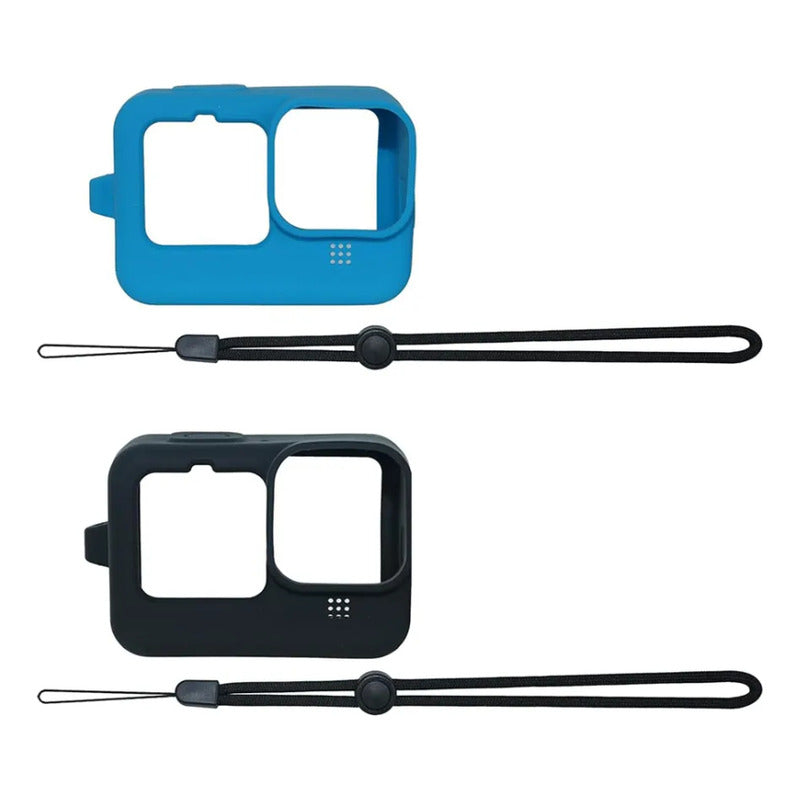 Funda De Silicona Para Gopro Hero 11/10/9 Negro Y Azul 2pcs Azul/negro