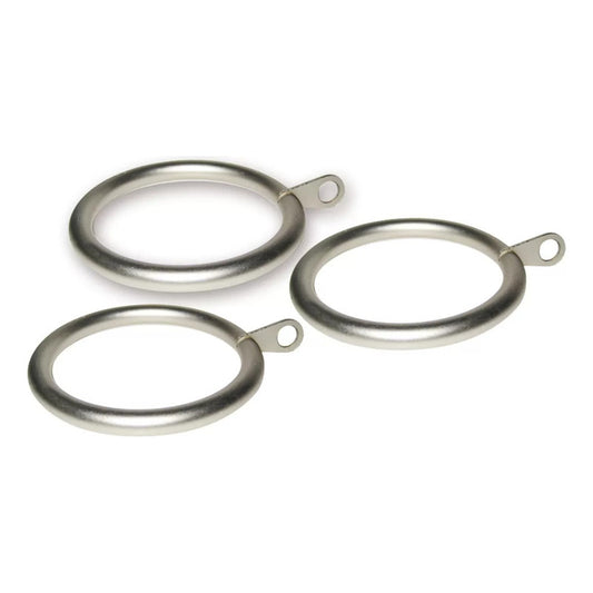 Pack 10 Unidades Argolla De Metal Satín Para Cortina 28 Mm Plateado