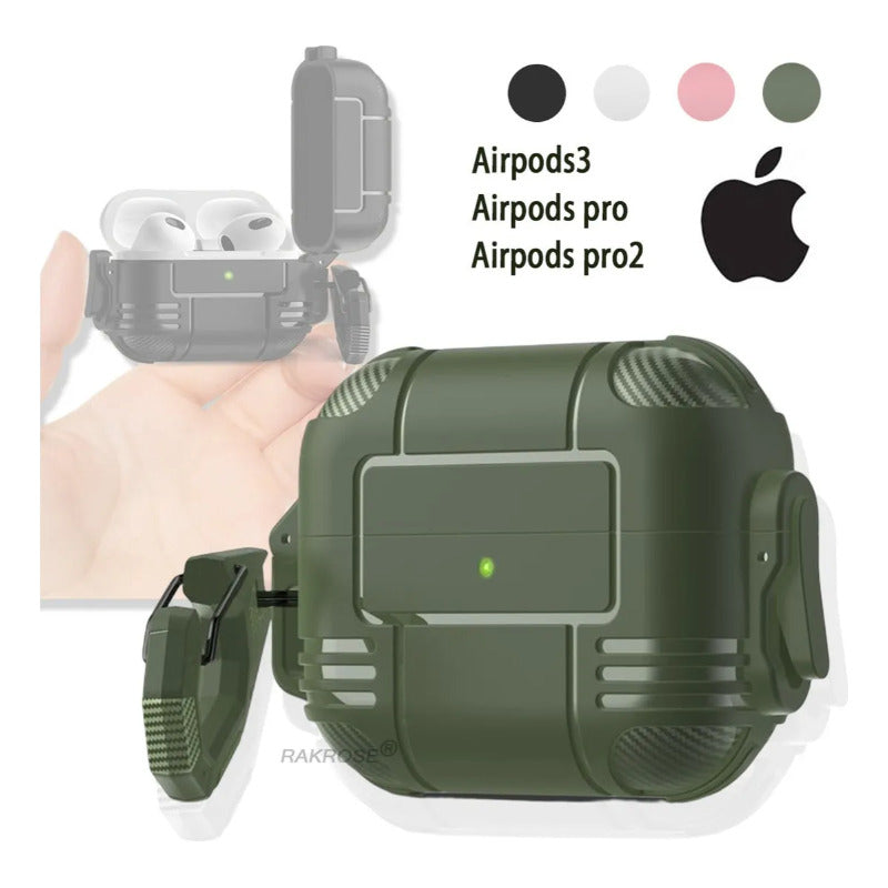 Funda Para AirPods 3 Anticaída Diseño Suave Creativo Verde Musgo