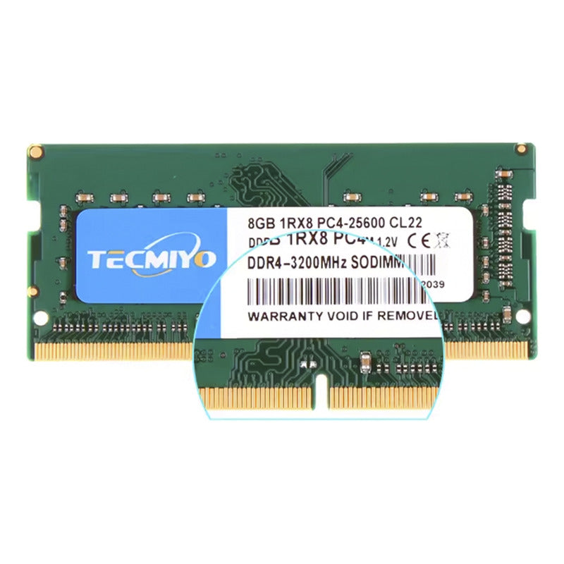 Memoria Ram Ddr4 8gb 3200 Mhz Tecmiyo 25600 Sodim