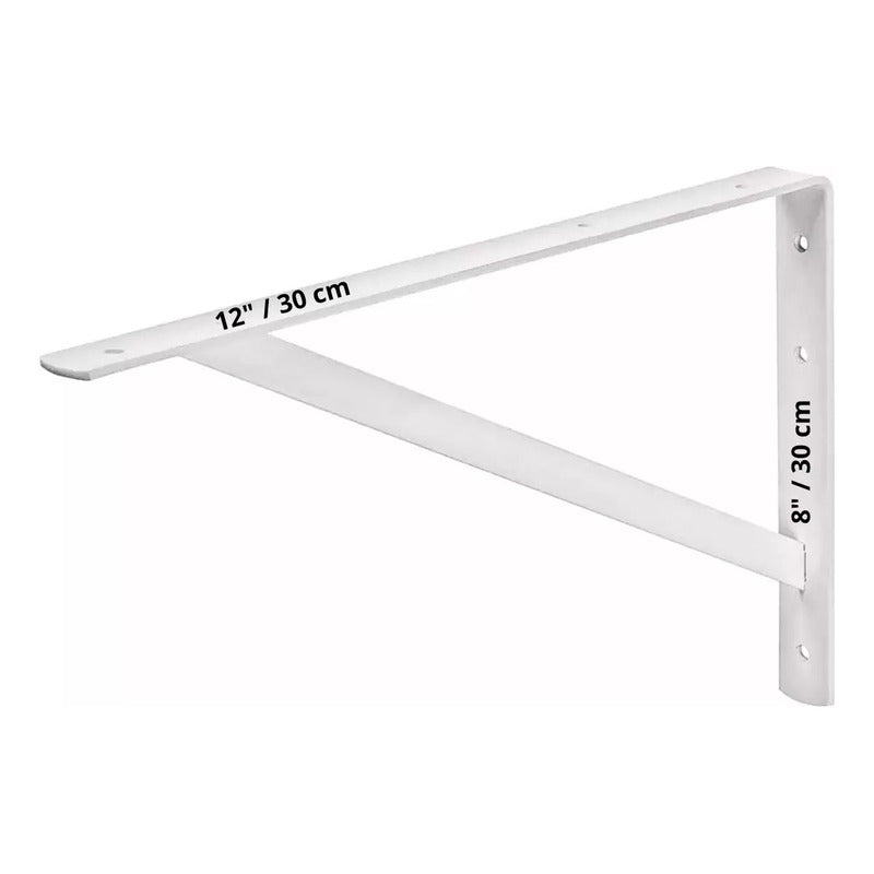 Escuadra Estante Truper Reforzada Blanca 8  X 12  Mer-12b