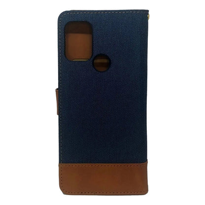 Carcasa Para Samsung S23 Ultra Cuero Y Tela - Colo Azul Azul Marino