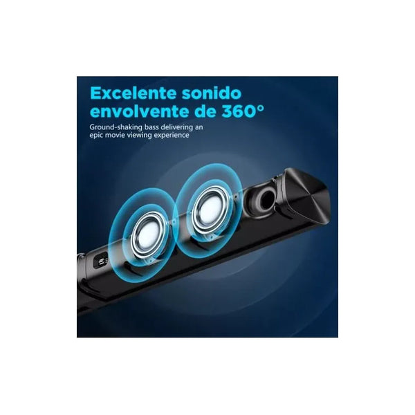 Barra De Sonido Con Subwoofer Cowin Para Bluetooth Bocinas Negro No Aplica