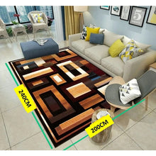 Cargar imagen en el visor de la galería, Alfombra Cafe Diseño Rectangular Tono Combinable 200x240 2.4 M 2 M Marrón Claro

