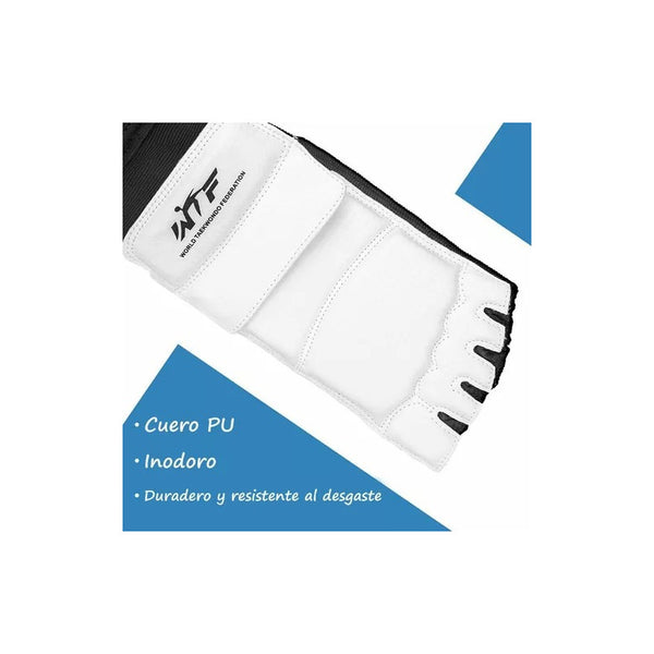 Almohadillas De Pie Empeine Tobillo Protección Taekwondo Blanco