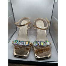 Cargar imagen en el visor de la galería, Sandalias Tacon 8cm Oro Rosa Con Cristales Oro Rosa Tacon 38 Cl
