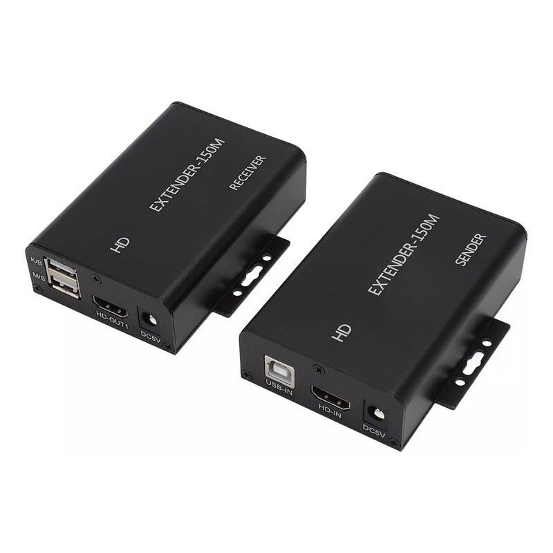 Hd Kvm Usb Extender 150m Multimedia Interface Rj45 1080p Negro