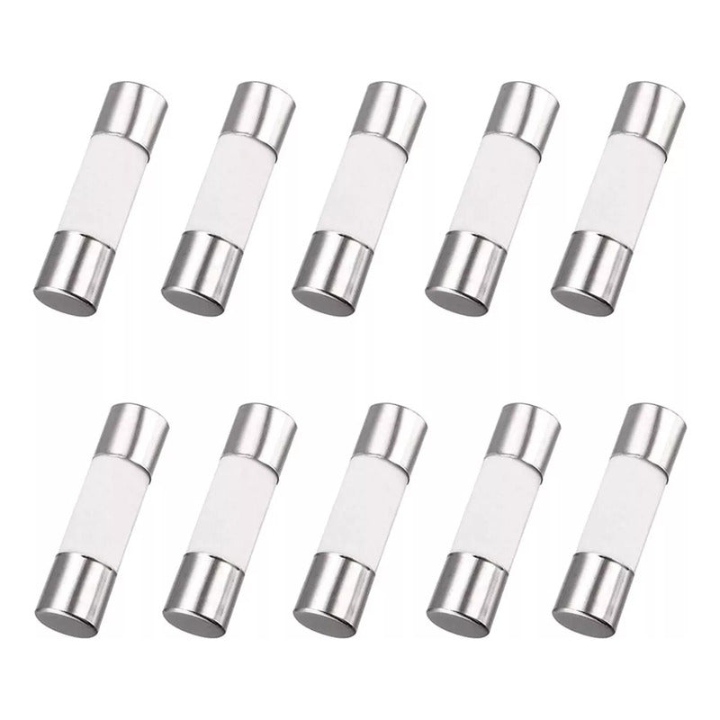 Pack 10 Fusible Cilíndrico Cerámico Tipo F 5x20mm [ Max ]
