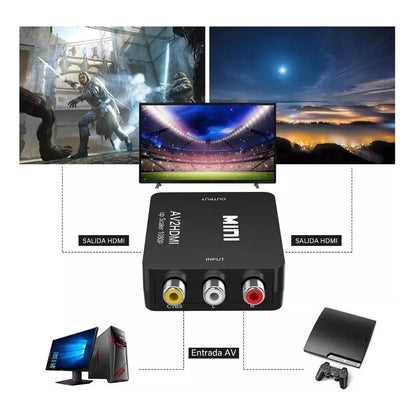 Adaptador Conversor Hdmi A Av Rca Video Analogico