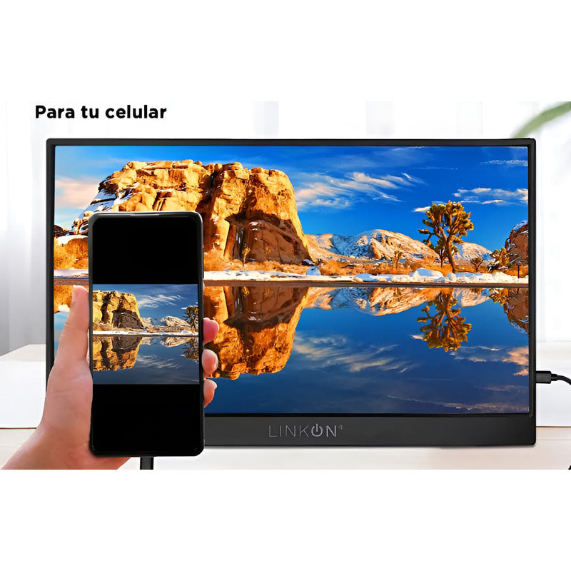 Monitor Portatil Full Hd 15.6 Multiples Conexiones Negro Negro