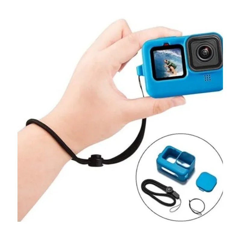 Funda De Silicona Para Gopro Hero 11/10/9 Negro Y Azul 2pcs Azul/negro