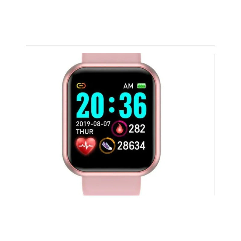 Smartwatch Reloj Inteligente Deportivo Pulsera Inteligente Mujer Blanco Rosa Rosa
