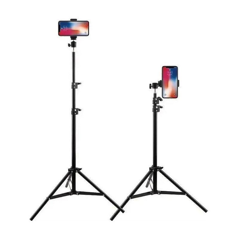 Trípode Celular Camara Soportes 210cm Control Bluetooth Negro