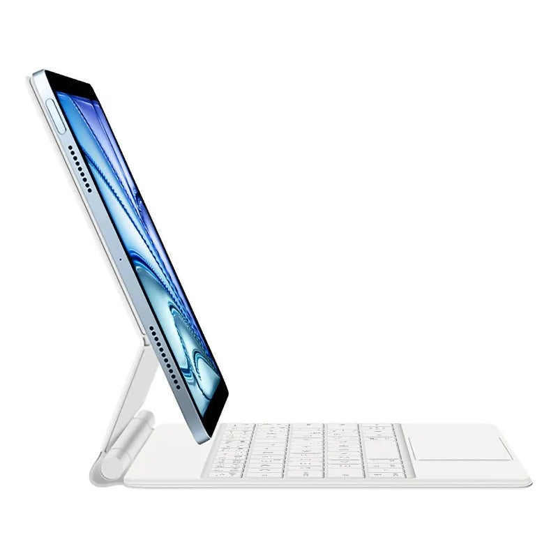 Funda Teclado Para iPad 10th / 11th Trackpad Retroiluminado Blanco