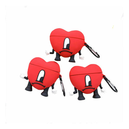 Funda Para Auriculares Bad Bunny Para AirPods Pro 2 Rojo