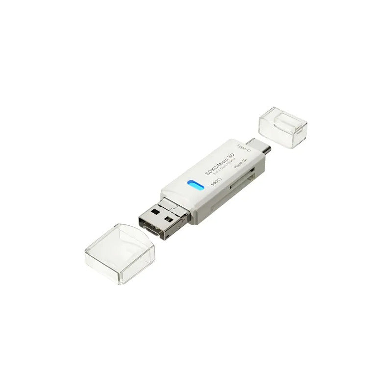Adaptador 3 En 1 Lector Tarjetas Sd Y Micro Sd, 3.0 Usb Blanco