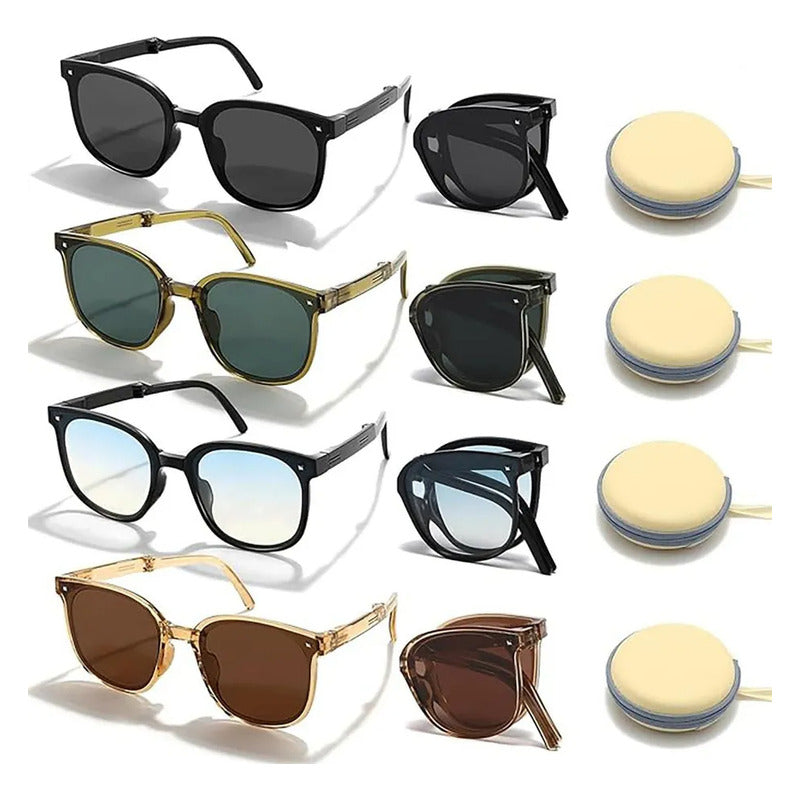Lentes De Sol Polarizados Resina Plástico Elipse Uv Gafas Plegables Verde Musgo Verde Musgo Verde Musgo Verde Musgo