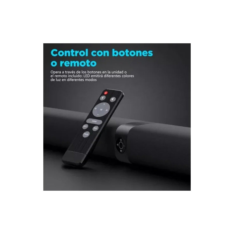 Barra De Sonido Con Subwoofer Cowin Para Bluetooth Bocinas Negro No Aplica