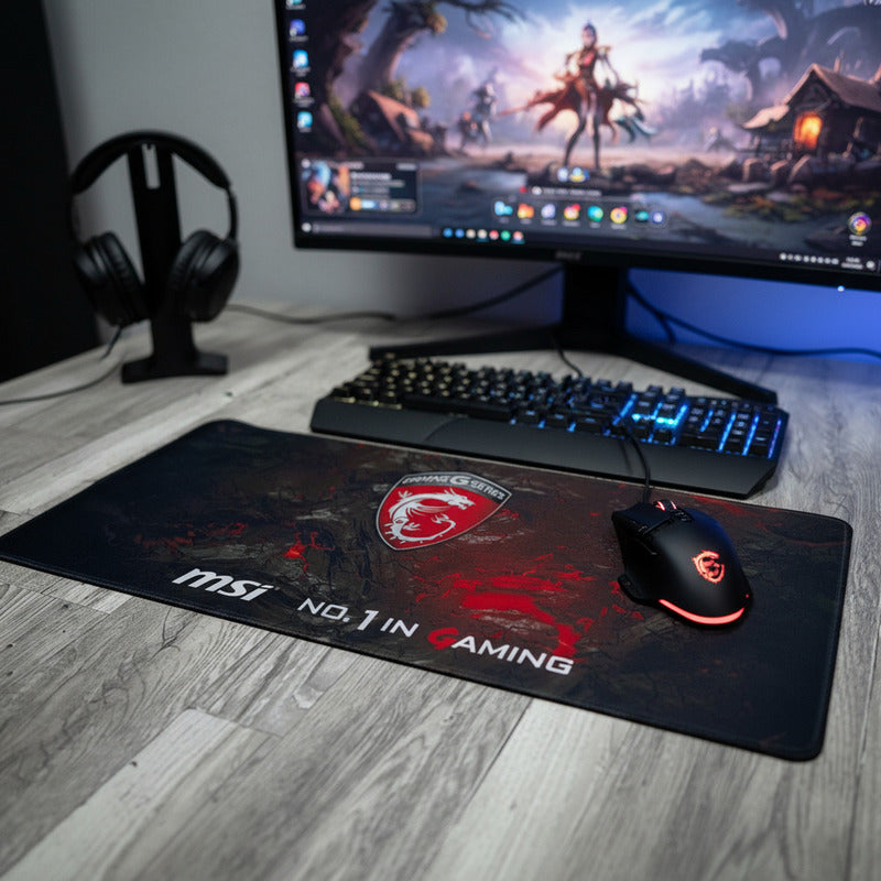 Mouse Pad Gaming Msi 68x30cm Negro/rojo Gaming Msi