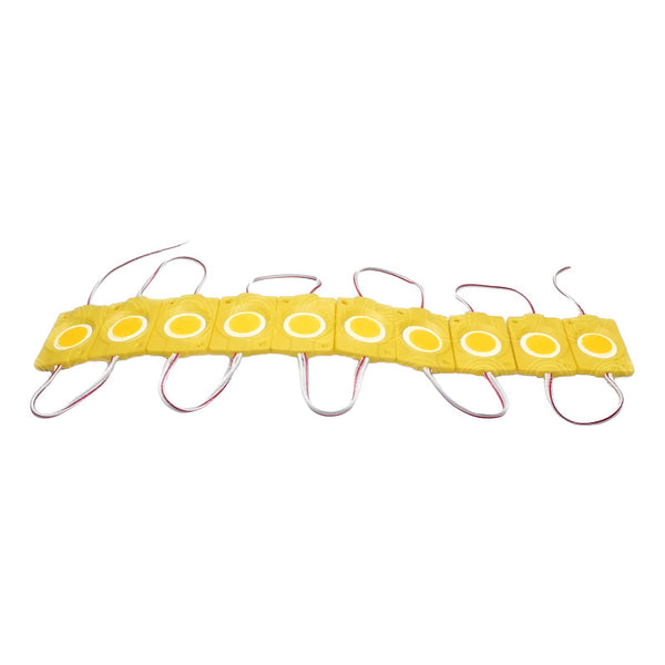 20 Modulos 9 Led Cob Redondo Multiusos Universal 2.4w Amarilla