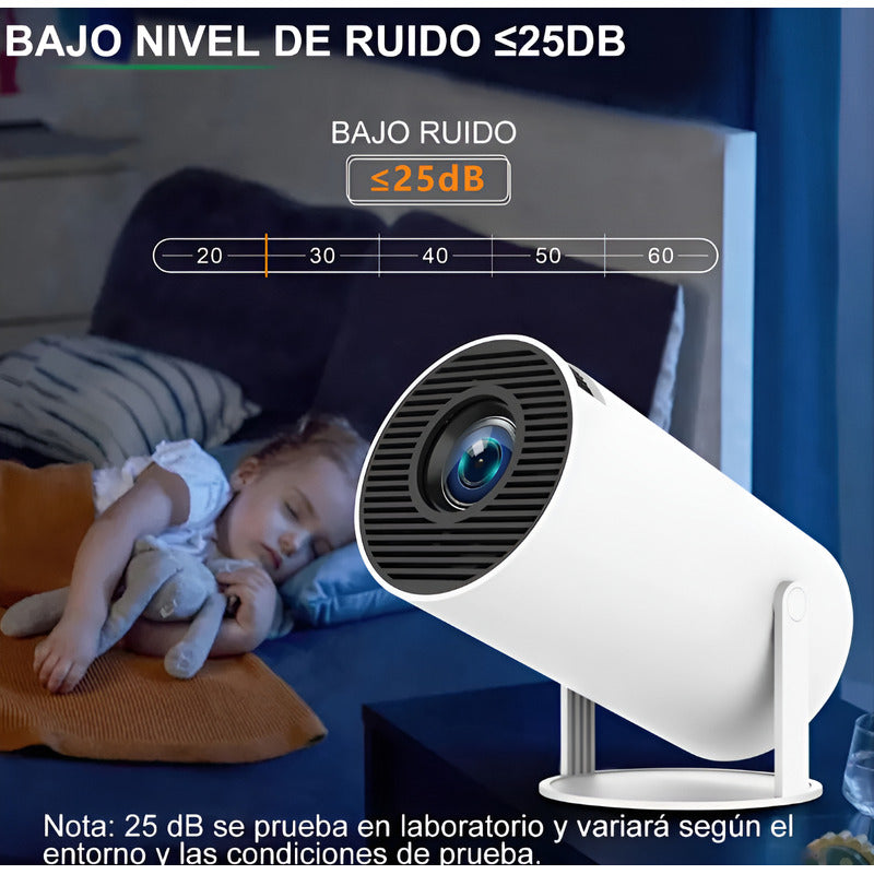 Proyector Hy300 Profesional 4khd Wifi Smart Tv Portatil Mini Negro