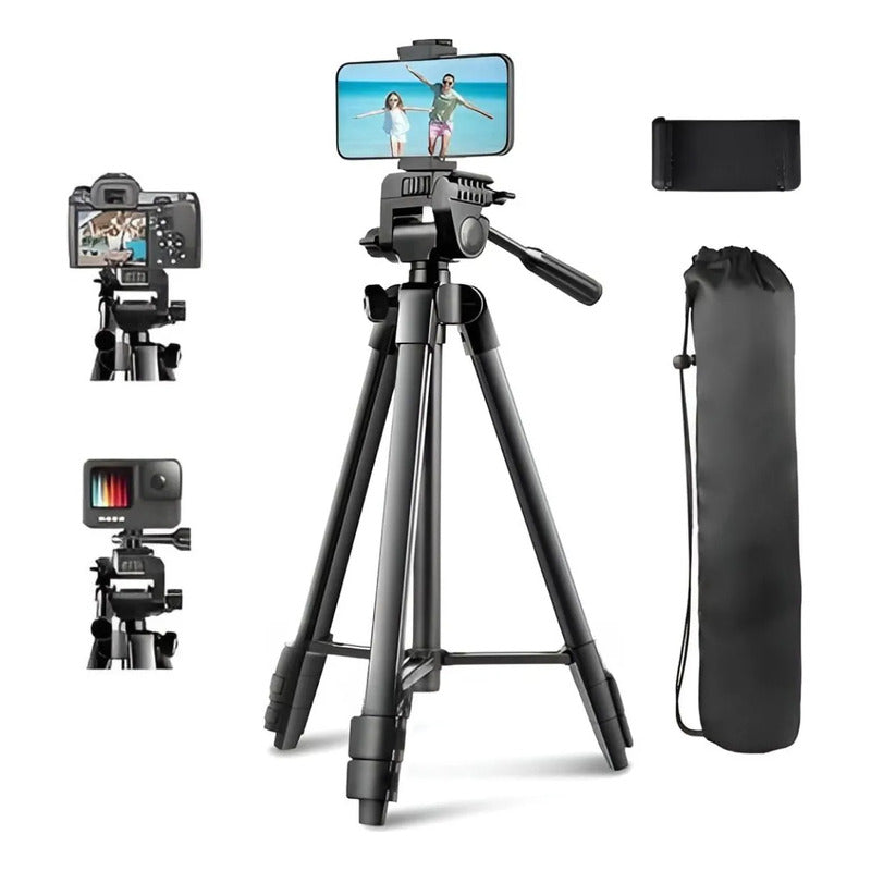Trípode Profesional Para Cámara, Celular, Video Negro