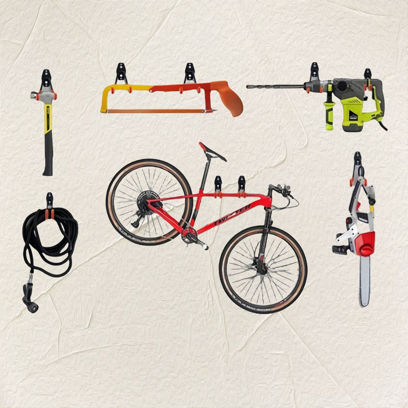 Gancho Para Bicicletas Muro Soporte Portabicicleta De Pared Color Rojo