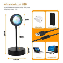 Cargar imagen en el visor de la galería, Lámpara De Proyección Sunset Fotografía Luz Ambiente Punkzz
