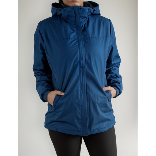 Chaqueta Mujer Parka Forro Piel Azul (m-l) Azul Acero L Azul