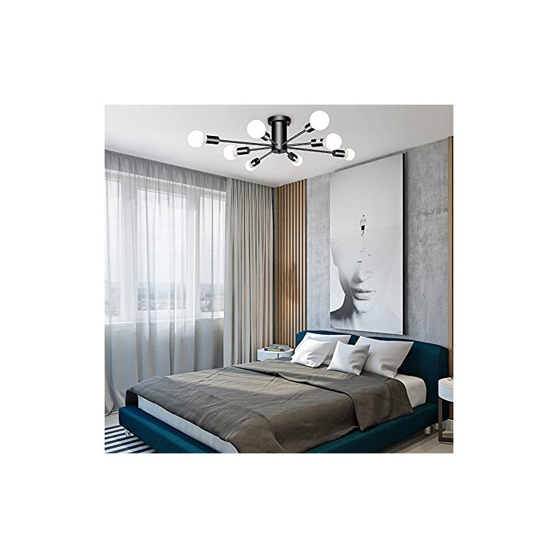 Lampara De Techo Moderna 8 Luces E26 Para Interiores