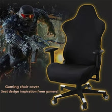 Cargar imagen en el visor de la galería, Sillas Gamer Fundas Para Sillas De Cachemira Elástica Cómodo Negro Poliéster
