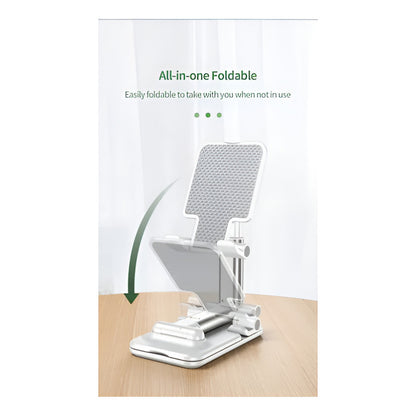 Soporte Ajustable Para Teléfono Celular Plegable Tableta Blanco