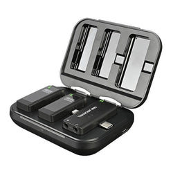 Mini Microfonos Inalambrico Solapa Para Celular iPhone iPad Color Negro