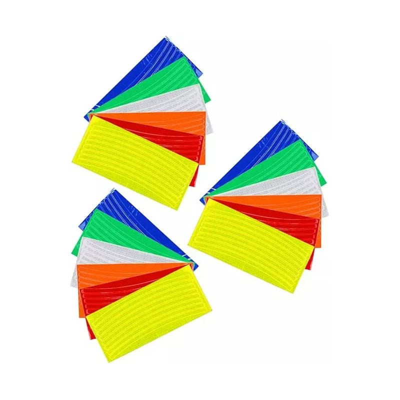30 Pcs Multiuso Bicicleta Adhesivo Reflectante Sticker Azul