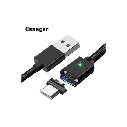 Cable Carga Rápida 3.0 Magnético Usb Micro Usb | Essager Iph Negro