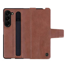 Cargar imagen en el visor de la galería, Carcasa Nillkin Cuero Para Samsung Galaxy Z Fold 5 Marrón Carcasa Nillkin Cuero Para Samsung Z Fold 5
