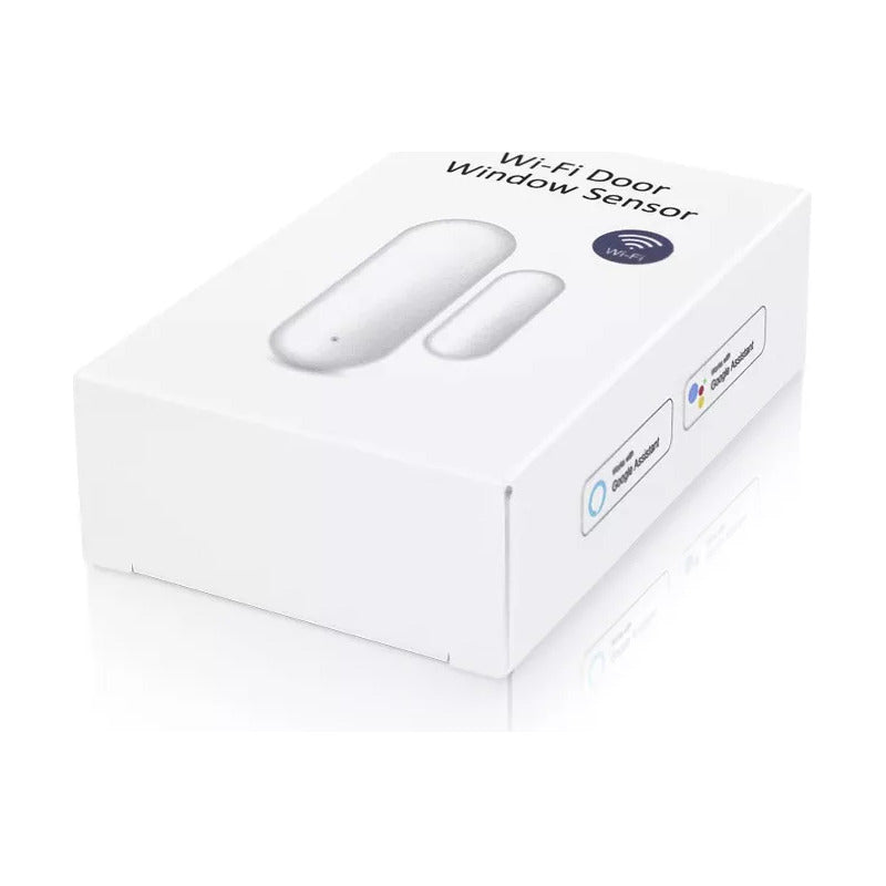 Sensor Puerta Y Ventana Y Luz Wifi Inteligente 2 En 1 Tuya Blanco