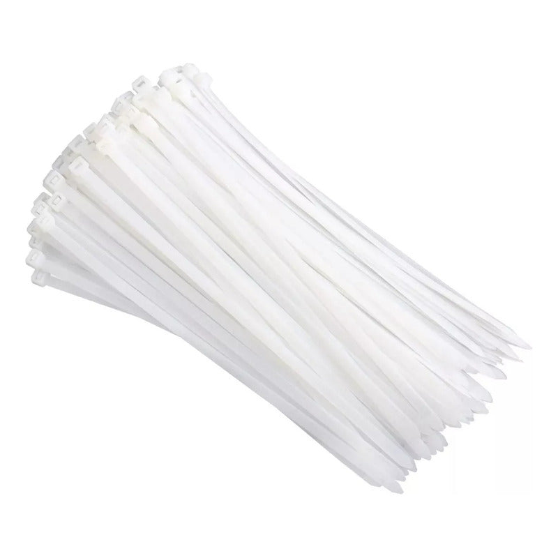 1000 Pzs Cinchos Plástico 18lb Bridas De Nailon Anti-uv 15cm Blanco